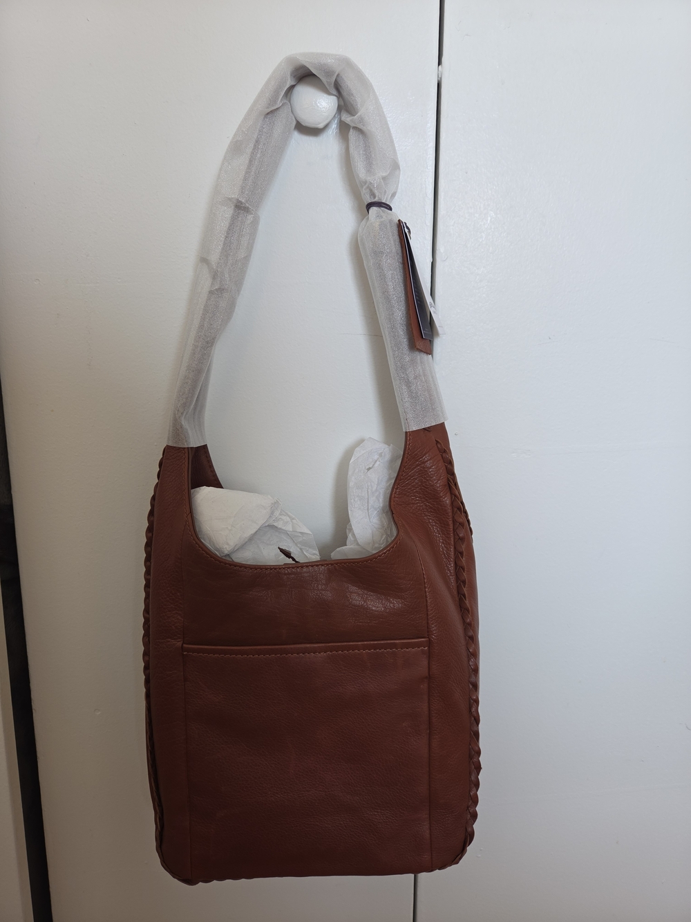 Brown Leather Shoulder Hobo Bag